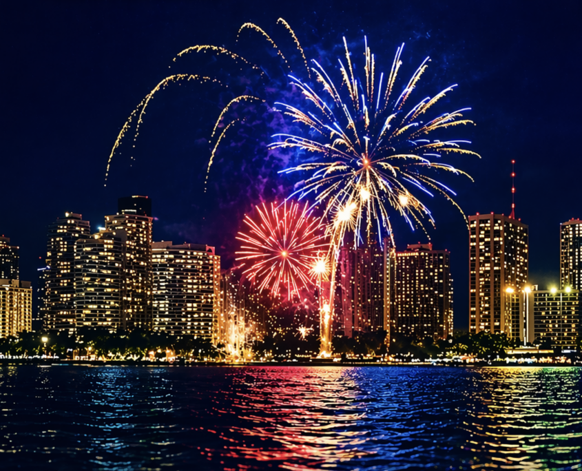 HHV Waikiki Fireworks Friday Hilton iconic