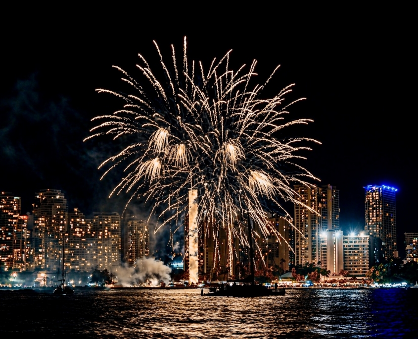 Sail Waikiki Fireworks Catamaran