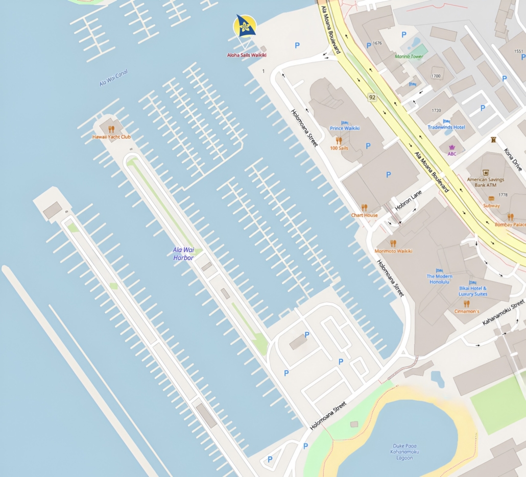 Aloha Sails Waikiki Parking Options / Directions